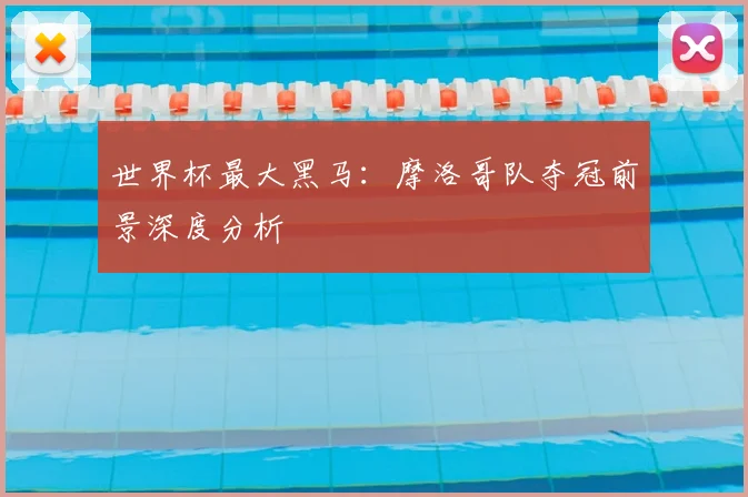 世界杯最大黑马：摩洛哥队夺冠前景深度分析